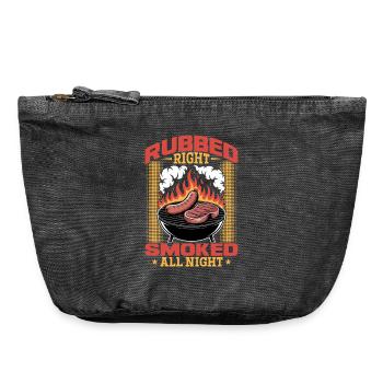 BBQ Grilling Meat Smoking Barbecue - Vintage Zip Pouch 18 x 21 cm - vintage black - Front
