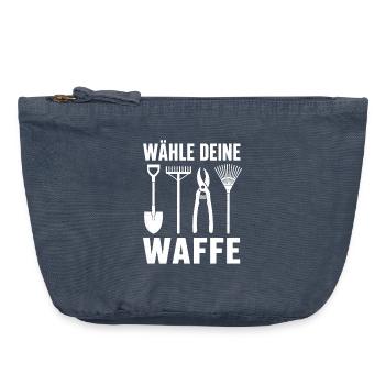 Wähle Deine Waffe Garten Werkzeug Shirt - Vintage Reißverschluss-Täschchen (18 x 21 cm) - Vintage Denim - Vorne