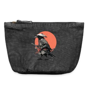 Raven-Samurai-Rüstung - Vintage Reißverschluss-Täschchen (18 x 21 cm) - Vintage Schwarz - Vorne