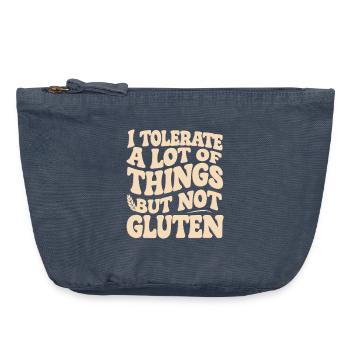 Gluten Nein, Toleranz Ja Shirt - Pochette zippée vintage 18 x 21 cm - vintage bleu jeans - Devant