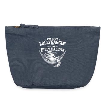 Ich trödel nicht, ich trödel, Axolotl! - Vintage Reißverschluss-Täschchen (18 x 21 cm) - Vintage Denim - Vorne