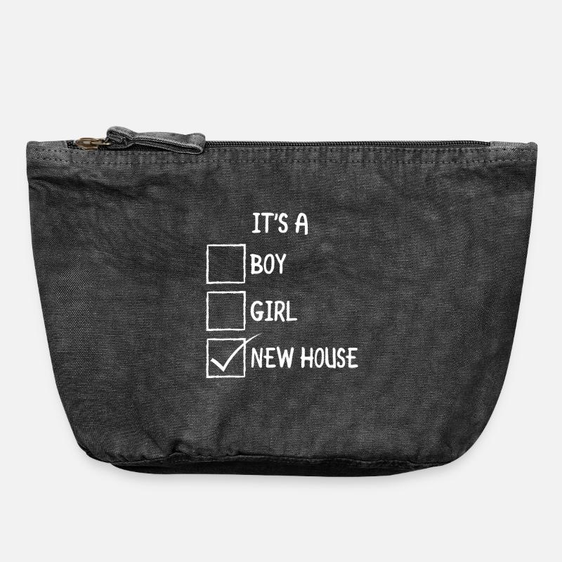 Neues Haus-Checkbox-Meme - Vintage Reißverschluss-Täschchen (18 x 21 cm) - Vintage Schwarz
