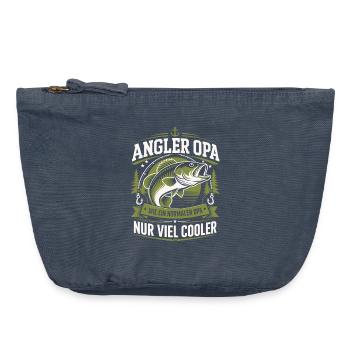 Angler Opa Viel Cooler - Vintage Reißverschluss-Täschchen (18 x 21 cm) - Vintage Denim - Vorne
