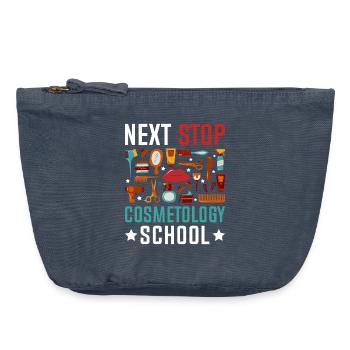 Next Stop Cosmetology School - Vintage Zip Pouch 18 x 21 cm - vintage denim - Front