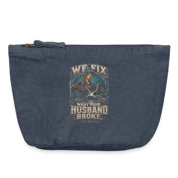 Welder Welding Specialist - Vintage Zip Pouch 18 x 21 cm - vintage denim - Front
