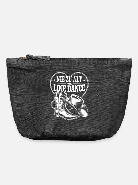 Western Line Dance Stil - Vintage Reißverschluss-Täschchen (18 x 21 cm) - Vintage Schwarz