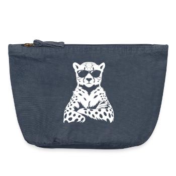 Cool Cheetah – Lunettes de soleil Chef Vibes - Pochette zippée vintage 18 x 21 cm - vintage bleu jeans - Devant