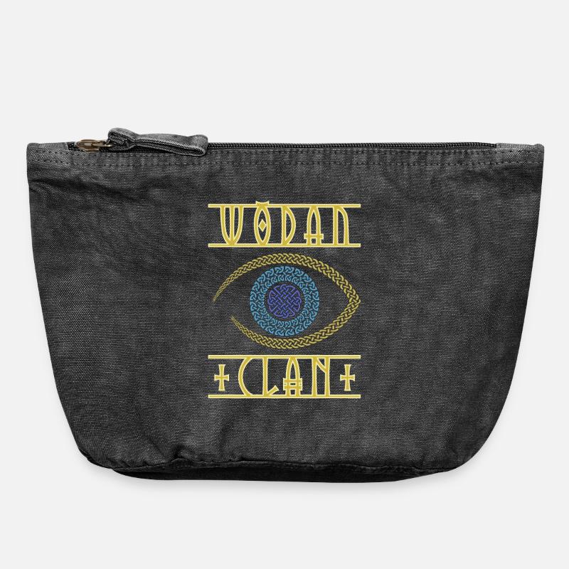 Oeil Viking d’Odin - Pochette zippée vintage 18 x 21 cm - noir vintage