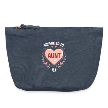 Tante 2026 Tante 2026 Befördert zu Tante 2026 - Vintage Reißverschluss-Täschchen (18 x 21 cm) - Vintage Denim - Vorne