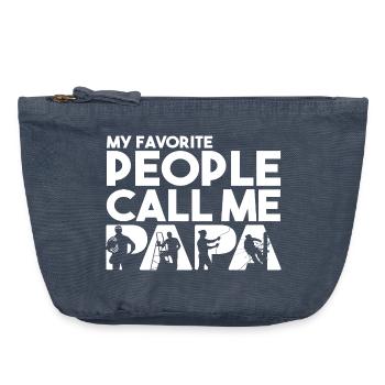 My Favorite People Call Me Papa Electrician Art - Vintage Zip Pouch 18 x 21 cm - vintage denim - Front