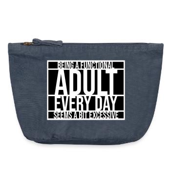 Being A Functional Adult Every Day Seems Excessive - Vintage Reißverschluss-Täschchen (18 x 21 cm) - Vintage Denim - Vorne