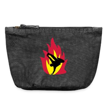 Breakdancer in the fire - Vintage Zip Pouch 18 x 21 cm - vintage black - Front