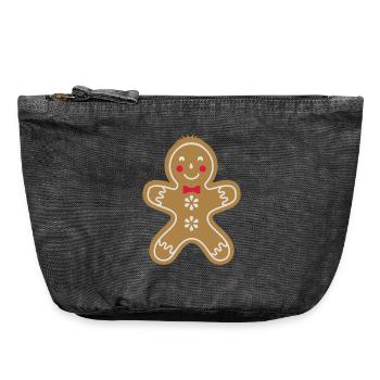 L'homme en pain d'épice - Pochette zippée vintage 18 x 21 cm - noir vintage - Devant