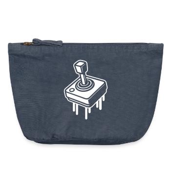 Retro Gamer Symbol - Vintage Reißverschluss-Täschchen (18 x 21 cm) - Vintage Denim - Vorne