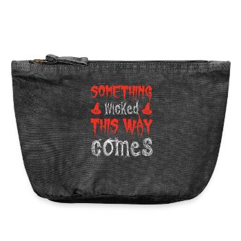 Dämonischer Spruch Druck - Vintage Reißverschluss-Täschchen (18 x 21 cm) - Vintage Schwarz - Vorne