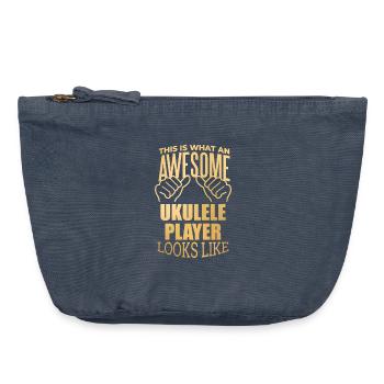 Ukulele - Vintage Zip Pouch 18 x 21 cm - vintage denim - Front