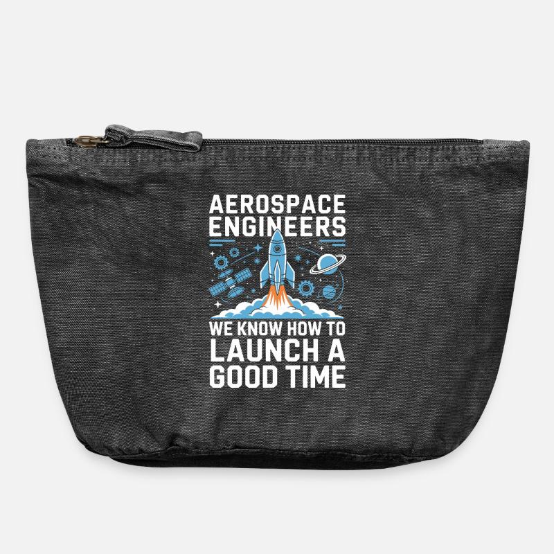 Aerospace Engineer Rocket Launch Humor - Vintage Reißverschluss-Täschchen (18 x 21 cm) - Vintage Schwarz