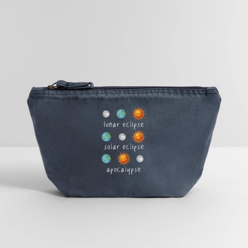 Lunar Eclipse Solar Eclipse Apocalypse Humor Vintage Zip Pouch 18 x 21 cm
