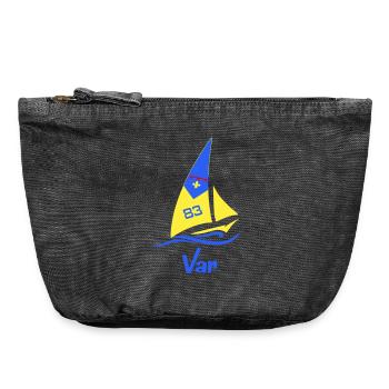 Voilier Var 83 - Pochette zippée vintage 18 x 21 cm - noir vintage - Devant
