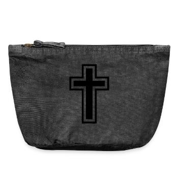 Cross - Vintage Zip Pouch 18 x 21 cm - vintage black - Front