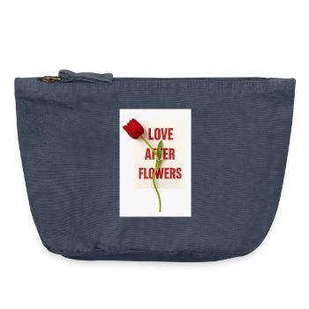 Love After Flowers Tulpenpoetik - Vintage Reißverschluss-Täschchen (18 x 21 cm) - Vintage Denim - Vorne