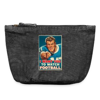 Americcna Football - Vintage Zip Pouch 18 x 21 cm - vintage black - Front