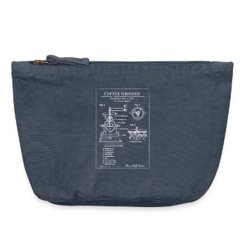 Vintage Kaffeemühle-Bauplan - Vintage Reißverschluss-Täschchen (18 x 21 cm) - Vintage Denim - Vorne