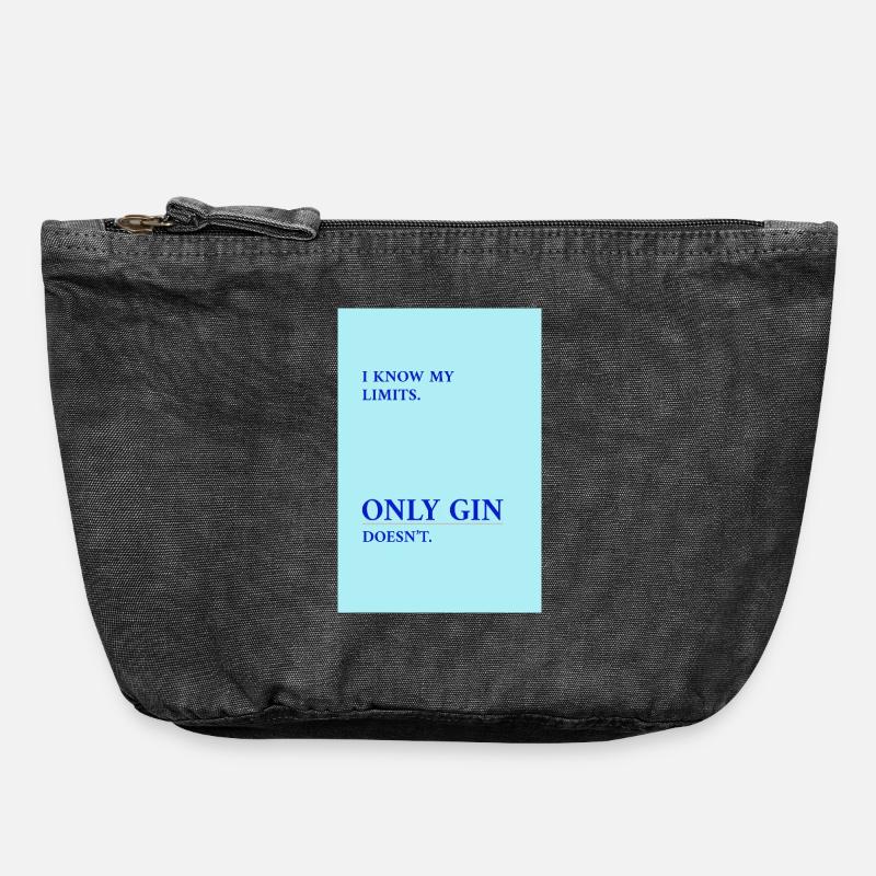 Gin Has No Limits - Vintage Zip Pouch 18 x 21 cm - vintage black