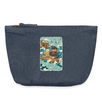 Letzte Nordsee Kneipe - Vintage Reißverschluss-Täschchen (18 x 21 cm) - Vintage Denim - Vorne