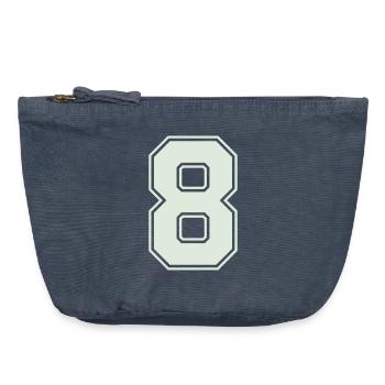 8 - Vintage Zip Pouch 18 x 21 cm - vintage denim - Front
