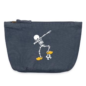 Dab dabbing Skelett Niederlande Orange Fußball-Europameisterschaft - Vintage Reißverschluss-Täschchen (18 x 21 cm) - Vintage Denim - Vorne