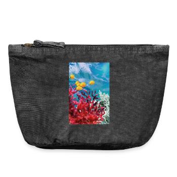 Vibrant Coral Reef Underwater World - Vintage Zip Pouch 18 x 21 cm - vintage black - Front