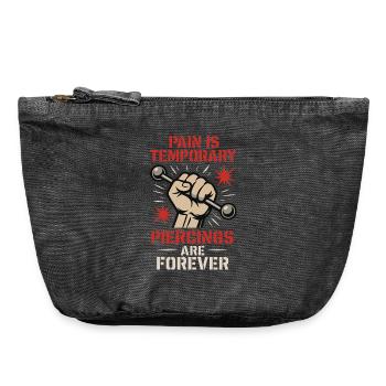 Piercing Addict Body Mod Enthusiast - Vintage Zip Pouch 18 x 21 cm - vintage black - Front