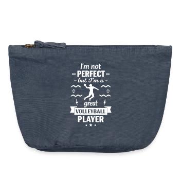 Super Volleyball Spieler Sport - Vintage Reißverschluss-Täschchen (18 x 21 cm) - Vintage Denim - Vorne