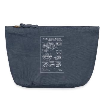 Elektrische Maschinen-Bauplan-Engine - Vintage Reißverschluss-Täschchen (18 x 21 cm) - Vintage Denim - Vorne