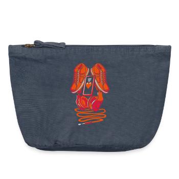 Organic hip-hop flex - Vintage Reißverschluss-Täschchen (18 x 21 cm) - Vintage Denim - Vorne