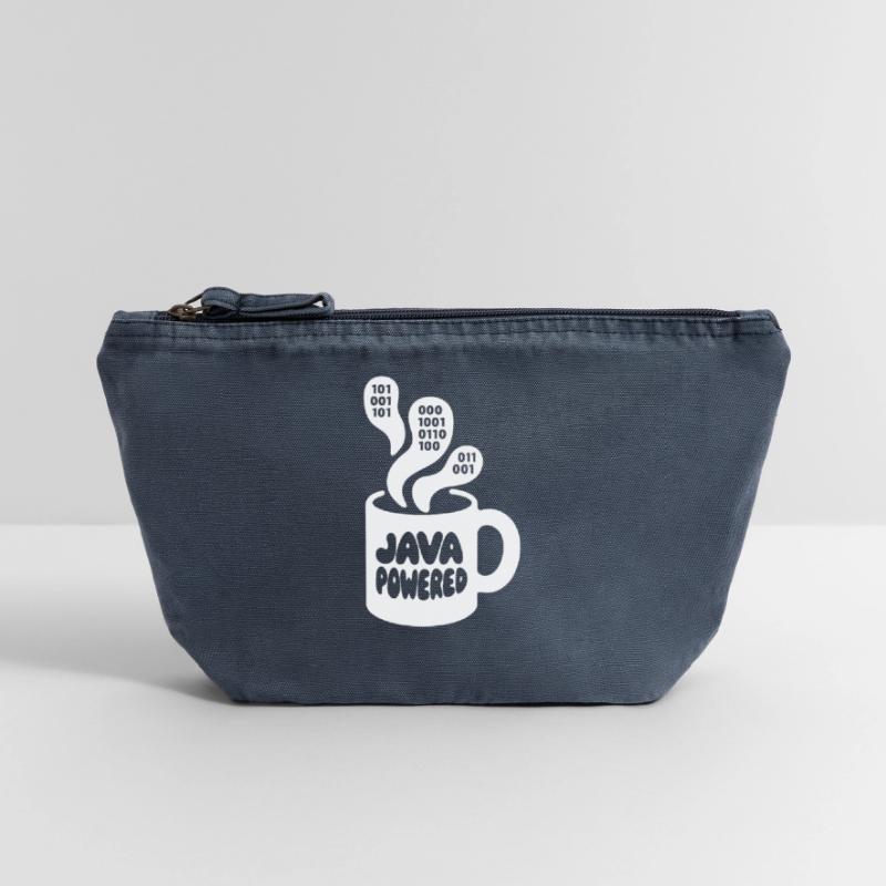 Java Powered Mug: Binary Steam Vintage Reißverschluss-Täschchen (18 x 21 cm)