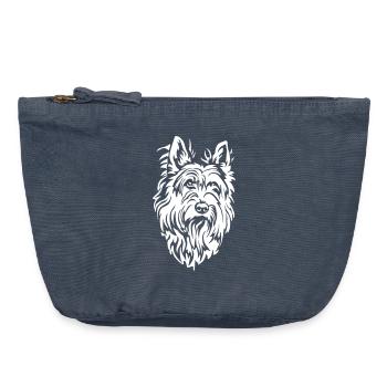 Picard Kopf "Black Edition" - Vintage Reißverschluss-Täschchen (18 x 21 cm) - Vintage Denim - Vorne