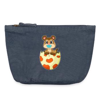 Erdmännchen Baby Schnuller - Vintage Reißverschluss-Täschchen (18 x 21 cm) - Vintage Denim - Vorne