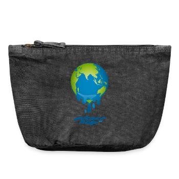 Melting Globe - Vintage Zip Pouch 18 x 21 cm - vintage black - Front