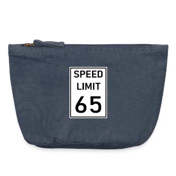 Speed limit - Vintage Zip Pouch 18 x 21 cm - vintage denim - Front