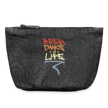 Break Dance Is Life - Vintage Reißverschluss-Täschchen (18 x 21 cm) - Vintage Schwarz - Vorne