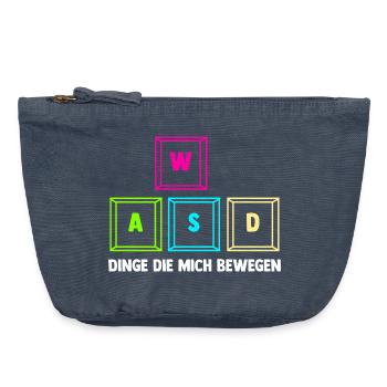 Zocken Computerspieler Zocker Gaming Gamer - Vintage Reißverschluss-Täschchen (18 x 21 cm) - Vintage Denim - Vorne