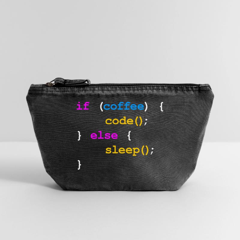 No Coffee No Code Programmer Computer Scientist Vintage Zip Pouch 18 x 21 cm