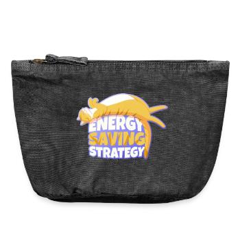 Energy Saving Strategy Mascot - Vintage Zip Pouch 18 x 21 cm - vintage black - Front