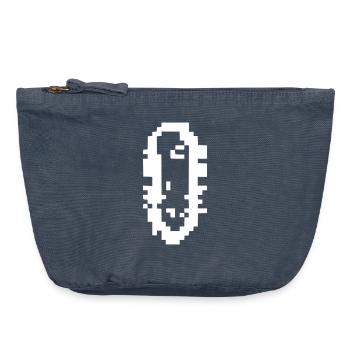 Bacteria Pixel Art Germ - Vintage Zip Pouch 18 x 21 cm - vintage denim - Front