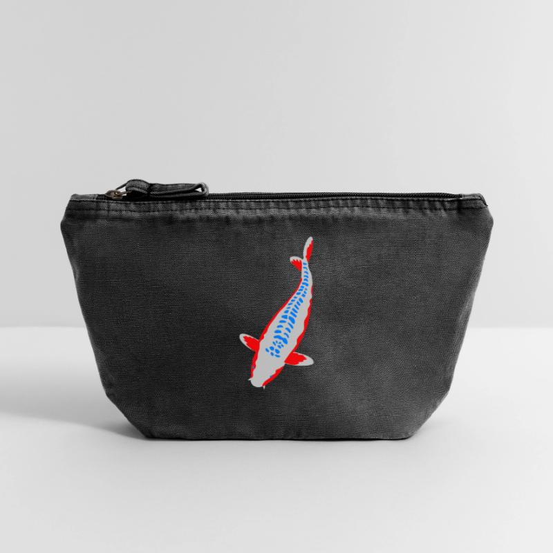 Koi - Nishikigoi Pochette zippée vintage 18 x 21 cm