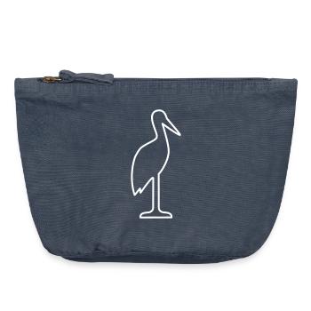 Stork Stork Baby Birth - Vintage Zip Pouch 18 x 21 cm - vintage denim - Front