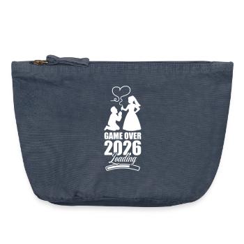 Game Over 2026 Hochzeit - Vintage Reißverschluss-Täschchen (18 x 21 cm) - Vintage Denim - Vorne