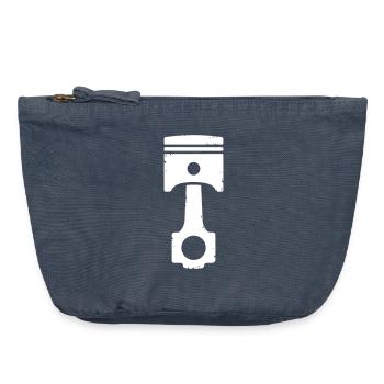 Moteur à pistons Conception vintage Icon - Pochette zippée vintage 18 x 21 cm - vintage bleu jeans - Devant